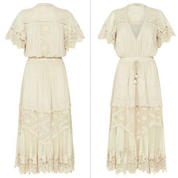 New spell designs Maggie embroidered midi dress S - Picture 4 of 8